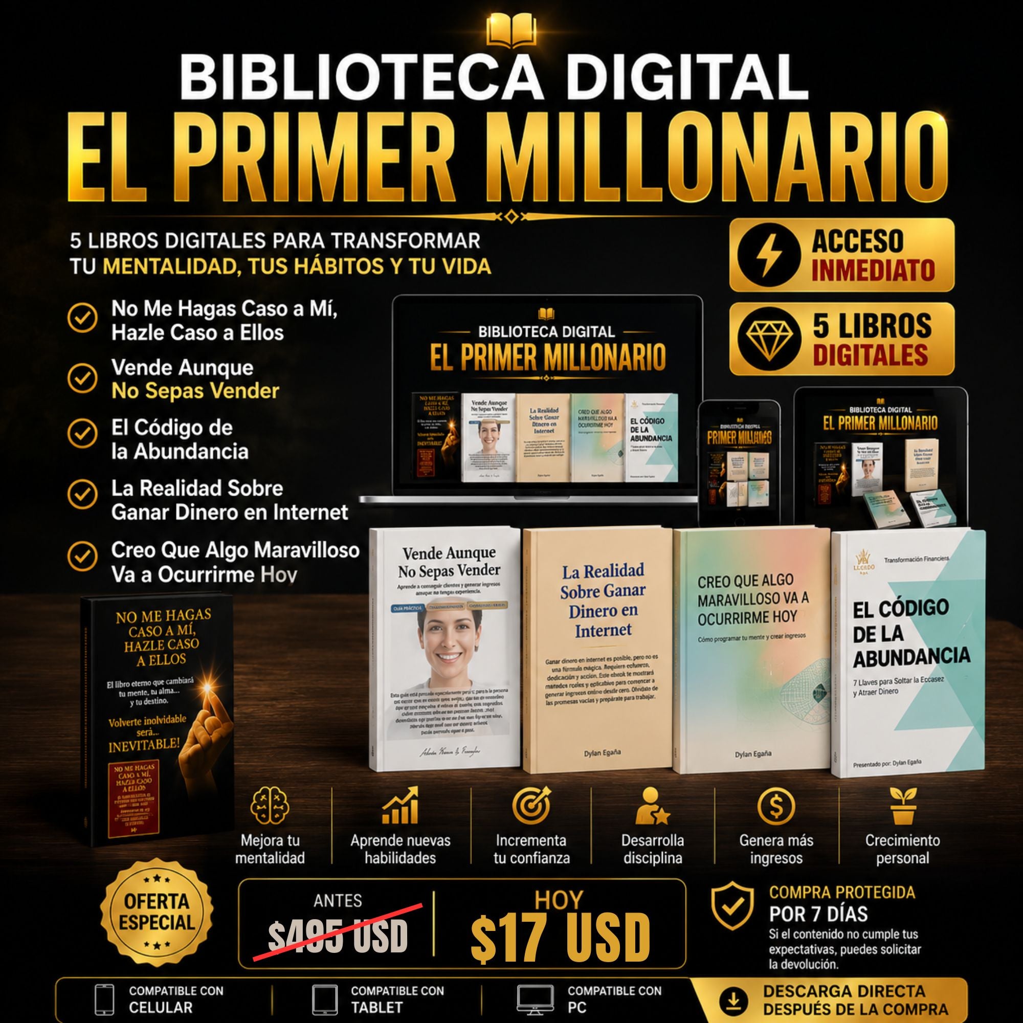 📚 Biblioteca Digital El Primer Millonario (5 Libros Digitales)